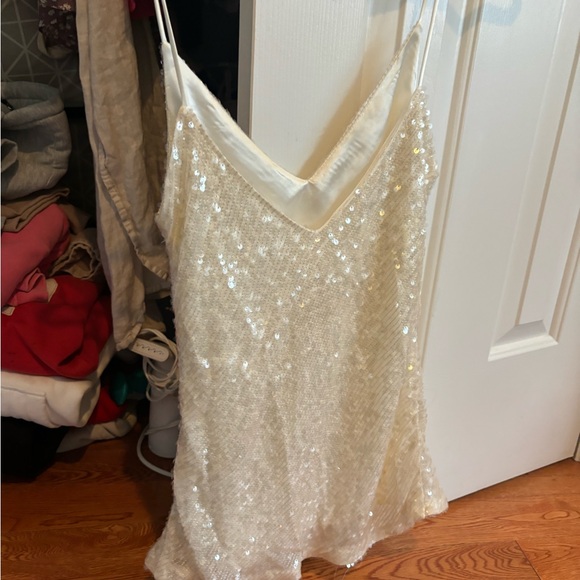 Galvan London V-neck sequin embellished vest, barely worn. Size 6 - Picture 2 of 3